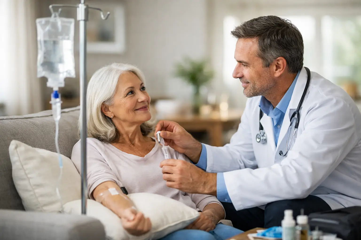 Hausbesuch-Arzt für Infusionen: Wann sinnvoll?